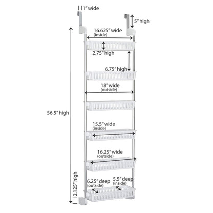 Household Essentials - Cesta organizadora de 6 Niveles en Blanco