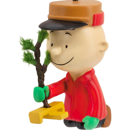 Hallmark Peanuts Charlie Brown con Adorno navideño de árbol, Regalos para Fans de los Cacahuetes
