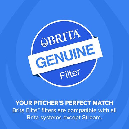 Brita Longlast Filtro de agua, filtros de repuesto de larga duración para jarras y dispensadores, Duradero, Azul oscuro, 1ct, 1