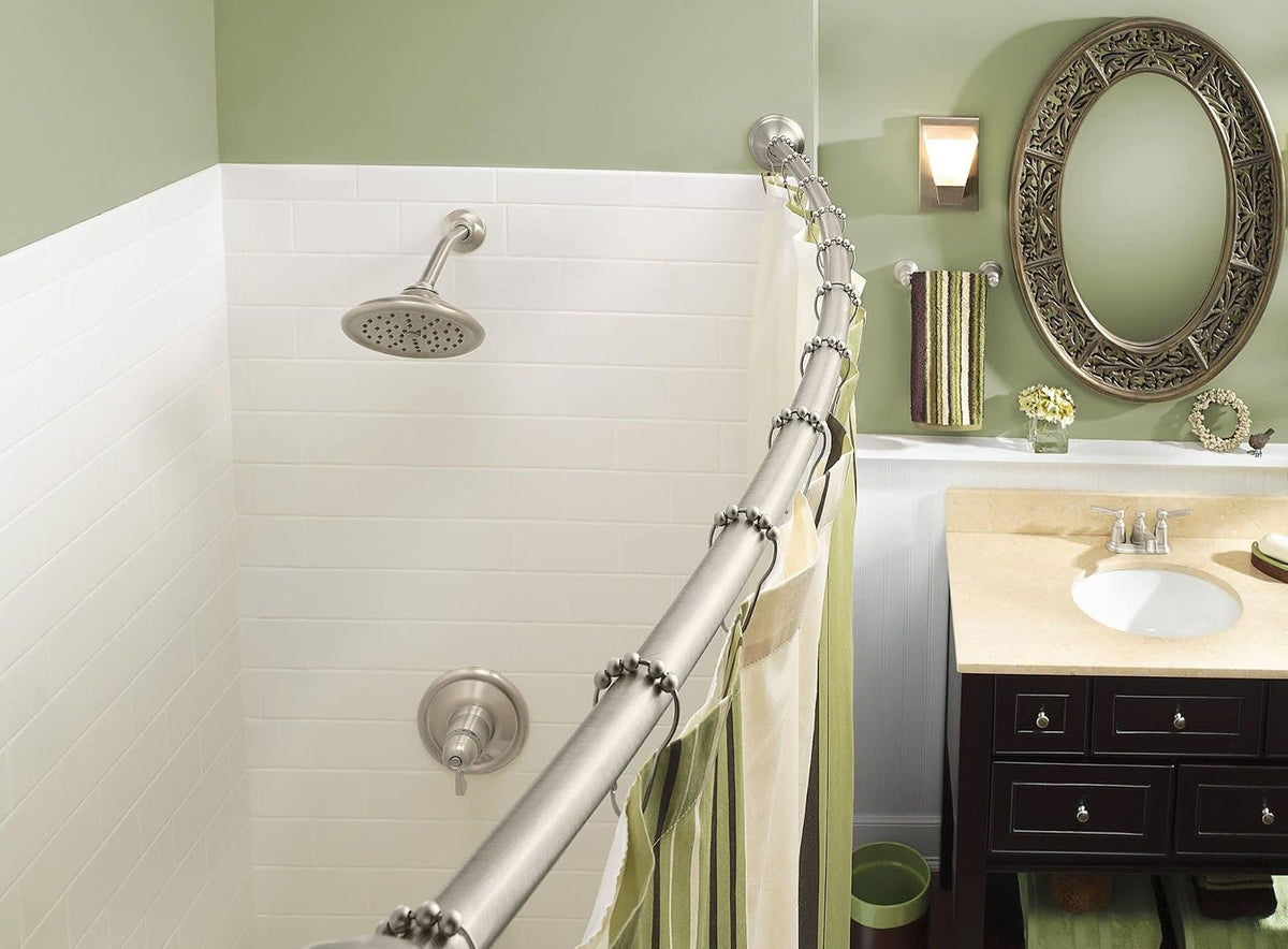 Moen SR2100BN - Cortina de ducha enrollable, 12 unidades, níquel cepillado