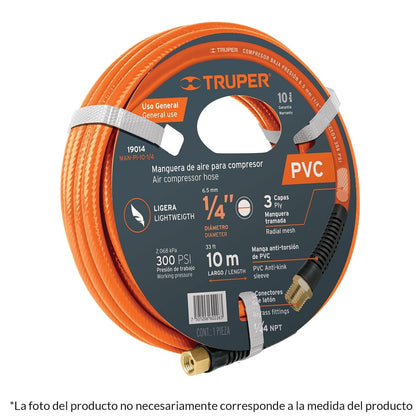Truper MAN-PI-10-3/8, Manguera para compresor de PVC 10m x 3/8"