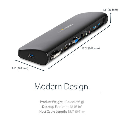 Replicador de Puertos Port Replicator Universal USB 3.0 para PC Portátil DVI HDMI VGA Audio Ethernet - Docking Station