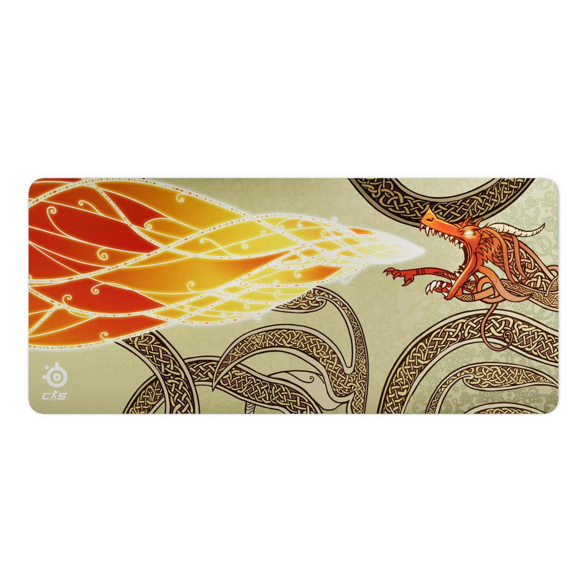 SteelSeries QcK Mouse Pad Gaming Superficie Microtejida - Blanco M - CS2 - Dragon Lore - 900L x 400A mm - Classic