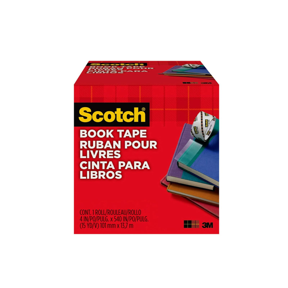 Scotch 845 - Cinta para libros, Transparente, 4 Inches x 15 Yards - 4 inch