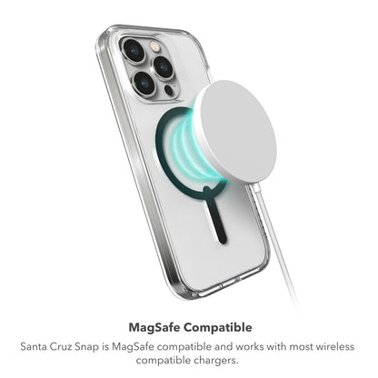 ZAGG Santa Cruz Snap - Funda para iPhone 15 Pro MAX, Funda para teléfono MagSafe, protección contra caídas (4 m), grafeno Duradero, antiamarillamiento y Resistente a los arañazos, Negro