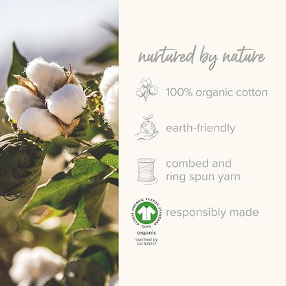 Burt's Bees Baby Toalla con Capucha Algodón Orgánico | Paquete de 2, 29x29 pulgadas, rizo de punto absorbente, 100% algodón orgánico GOTS