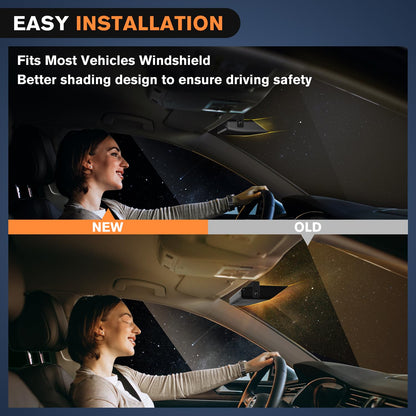 Nilight 32LED Amber Emergency Dash Strobe Lights with Controller Suction Cups Warning Hazard Interior Front/Rear Windshield Deck Split Light Bar for Trucks Construction Vehicles | Barra de luz dividida para cubierta de parabrisas delantero/trasero para ca