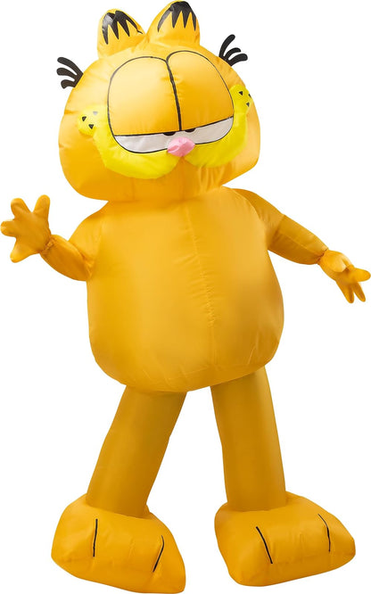 Rubies - Disfraz inflable Garfield para adultos para fiestas temáticas y Halloween, como se muestra, talla única