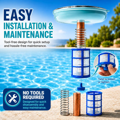XtremepowerUS 90133 reduce el cloro algas purificador de la piscina ionizador solar, cobre, azul