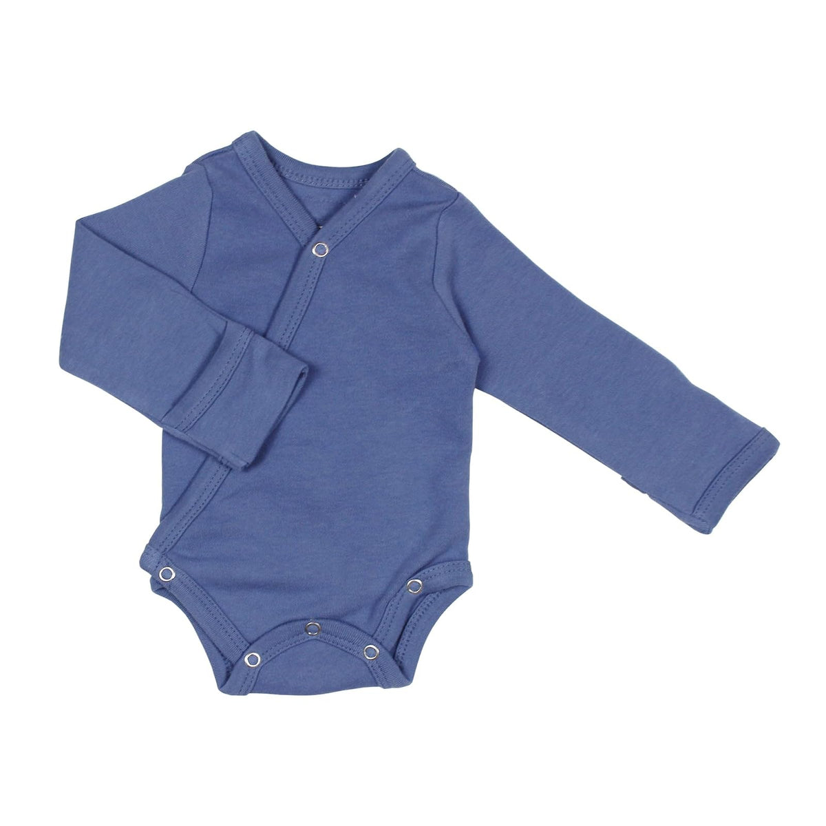 L'ovedbaby Unisex-Baby Organic Cotton Kimono Long Sleeve Bodysuit, Lavender, Newborn (up to 7 lbs.)