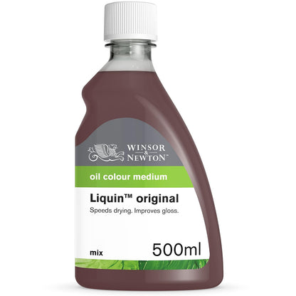 Winsor & Newton Liquin Original Medium Botella de 500 ml | Medio esencial para pintores al óleo que reduce el tiempo de secado y mejora la transparencia, el brillo y la mezcla.