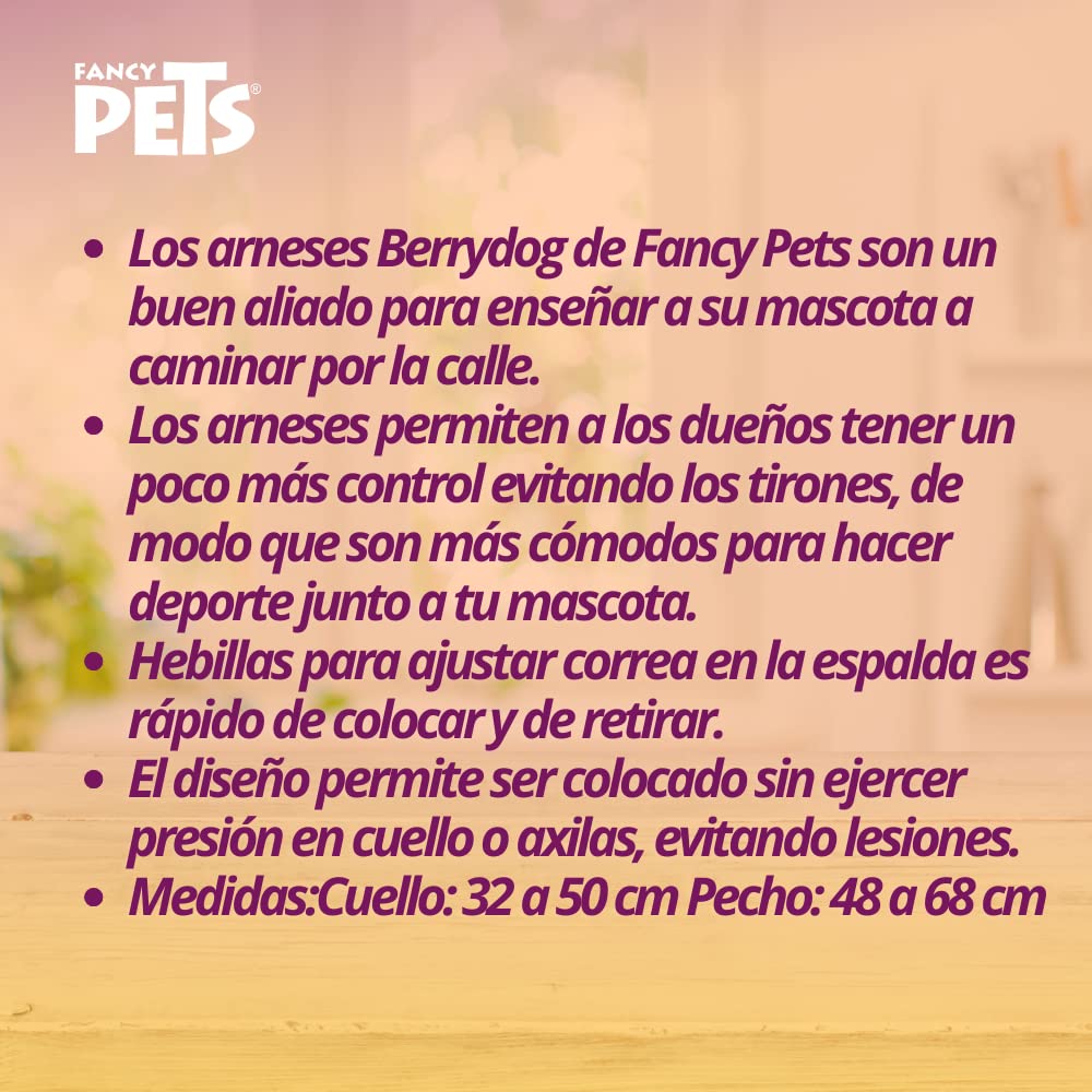 Fancy Pets Arnés Berrydog Color Rojo Tamaño Chico para Perro