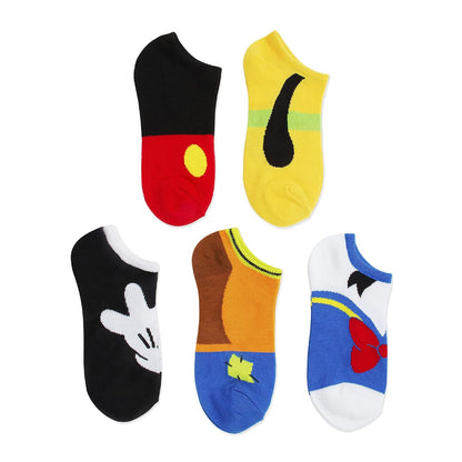 Disney - Paquete de 5 calcetines clásicos para mujer, diseño de Mickey Big Face