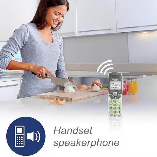 VTech - Teléfono inalámbrico con DECT 6.0, Altavoz dúplex Completo, visualización iluminada, Teclado retroiluminado, identificador de Llamadas/Llamada en Espera, Control de Volumen, Compatible con