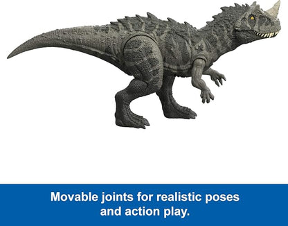 Jurassic World Rugido Salvaje Ceratosaurus, Dinosaurio de Juguete con Luces, Sonidos y Movimiento de Mordida Vertical, para Niños de 4 Años en Adelante