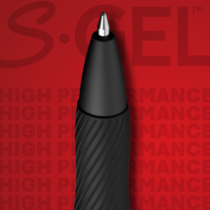 Sharpie S-Gel, bolígrafos de gel, punta ultrafina (0,38 mm), negro, 4 unidades