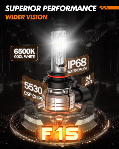 SEALIGHT Bombillas LED Antiniebla 9006/HB4, 12000 lm, 24 W, 6500 K Blanco Frío, IP68, Paq. de 2