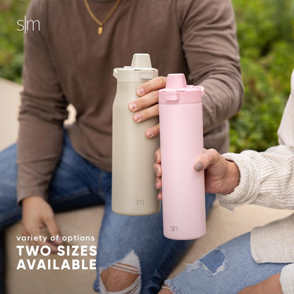 Simple Modern - Botella de agua filtrada | Filtro de carbono aislado de acero inoxidable botellas de agua de viaje | Reutilizable para agua potable limpia sobre la marcha | 34 onzas, Mauve Me