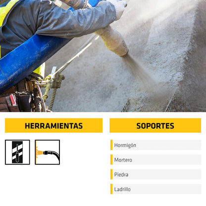 SIKA - Sika MonoTop-412 S - Mortero de Reparación Estructural - Con Inhibidor de Corrosión - Reforzado con Fibras - Listo para su uso en Aplicaciones de Altos - Saco de 5kg - Gris