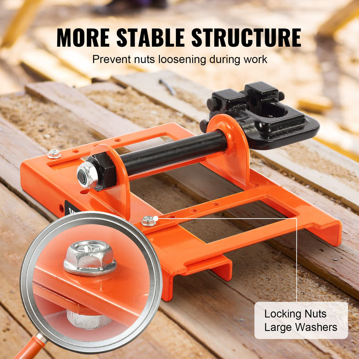 VEVOR - Molino de motosierra, guía de corte vertical de madera con ancho de corte de 2 a 6 pulgadas, accesorio de motosierra portátil de hierro fundido, accesorio de fresado de madera ligero para constructores y carpinteros