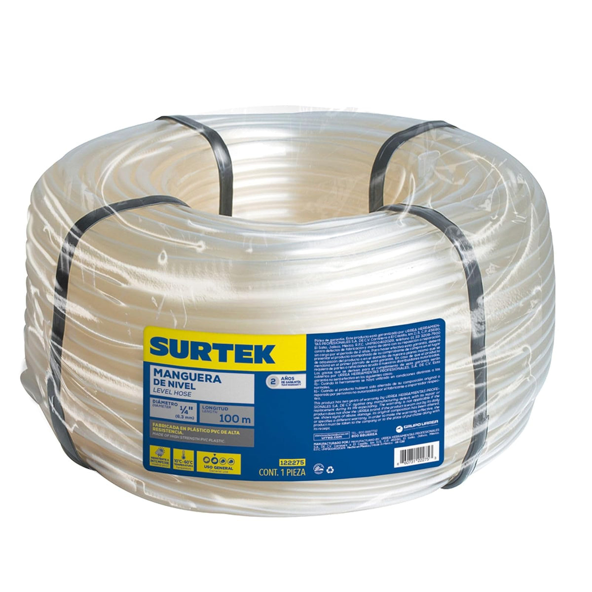 Surtek 122275 Manguera de nivel en rollo 1/4", 100 m