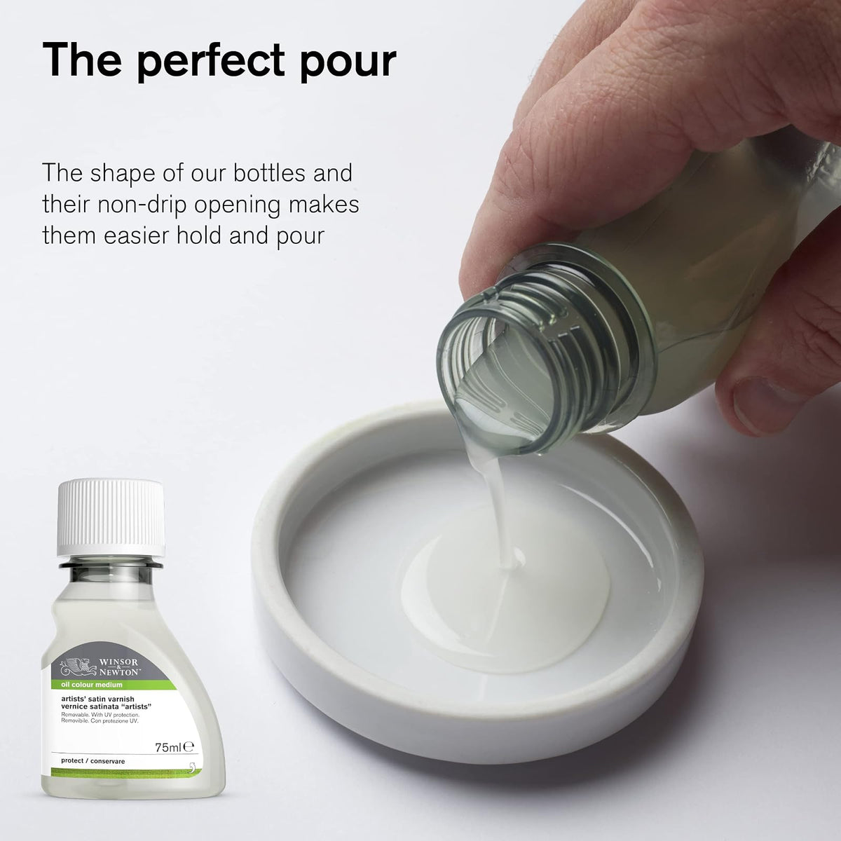 Winsor & Newton Liquin Original Medium Botella de 500 ml | Medio esencial para pintores al óleo que reduce el tiempo de secado y mejora la transparencia, el brillo y la mezcla.