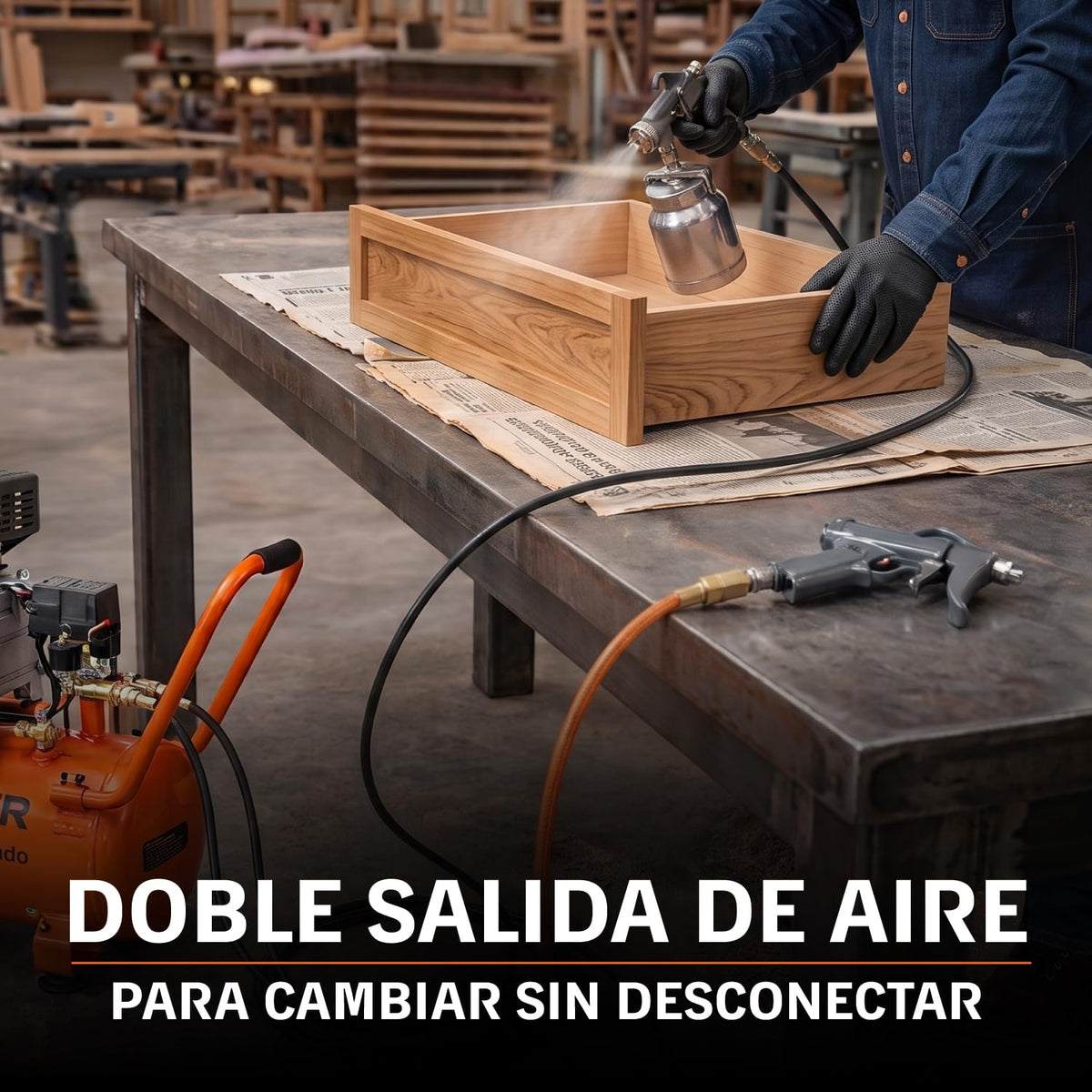 Truper COMP-25LT, Compresor de aire, lubricado, potencia máxima, 3 HP, 120 V, horizontal 25 L