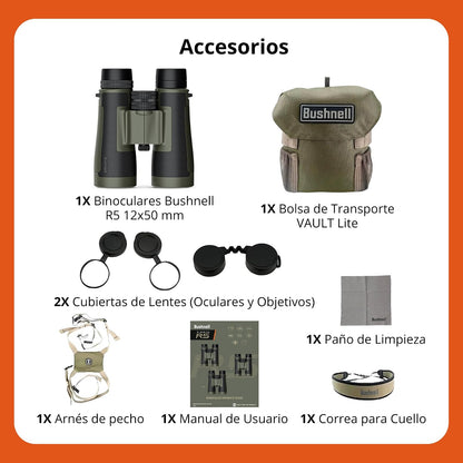 Bushnell Binoculares R5 12x50 mm Roof IPX7 FMC HD Exo Barrier