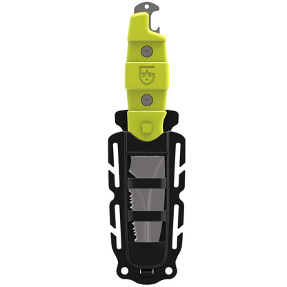 GEAR AID Akua - Cuchillo de paleta de punta roma con hoja dentada de 3 pulgadas y funda