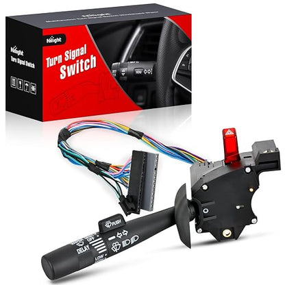 Nilight Interruptor de señal de giro Compatible con 1995 1996 1997 1998 1999 C1500 K1500 pick Tahoe Mounts C1500 K1500 pick zukon 1995-2000 Chevy C2500 K2500 K3500 C15000 C11111 500 K2500 pasacables