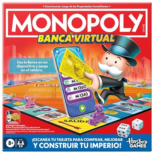 Hasbro Gaming Monopoly Banca Virtual Juego de Mesa a Partir de 8 Años