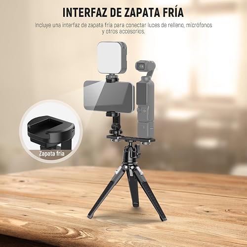 NEEWER Soporte para Teléfono Compatible con dji Osmo Pocket 4 3 Xtra Muse | Compatible con Insta360 Luna Ultra DJI Osmo 360, Soporte Móvil de Expansión de Accesorios, Rosca de 1/4" para Trípode, AC021