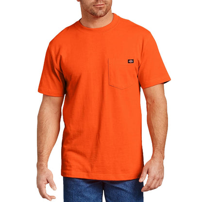 Dickies Playera de Manga Corta Cuello Redondo Heavyweight para Hombre - 3XL Amplio - Anaranjado encendido