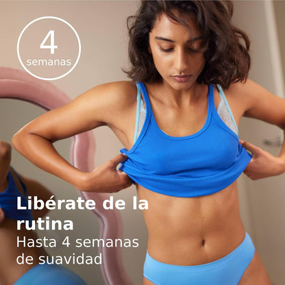 Philips Depiladora Eléctrica Serie 2000 para Mujer Uso en Piernas y Cuerpo | Elimina el vello desde la raíz | Depilación suave y eficaz | Incluye cabezal masajeador | BRE227/00