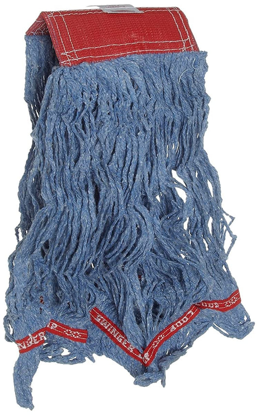 Rubbermaid Commercial Swinger Loop, mopa húmeda, grande, azul, para uso general, mopa y limpieza, extremos en bucle en la cabeza de la trapeador para reducir el deshilachado y los enredos