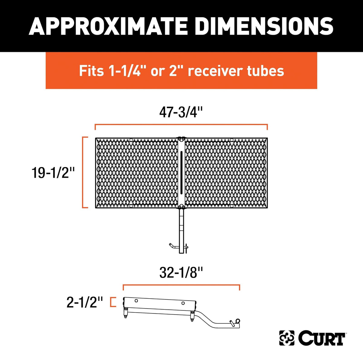 CURT Manufacturing Carretilla de carga con forma de bandeja Curt 18110