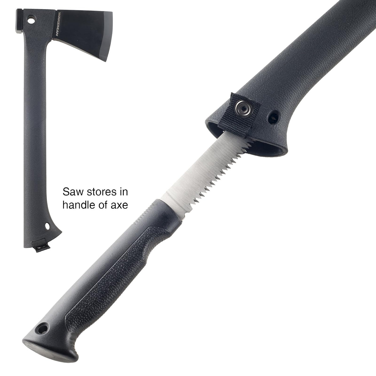 Wakeman FBA_75-CMP1004 Multi-Function Camping Axe with Saw & Firestarter