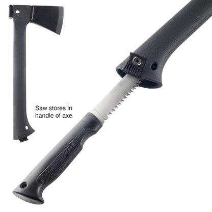 Wakeman FBA_75-CMP1004 Multi-Function Camping Axe with Saw & Firestarter
