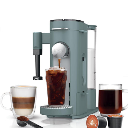 Ninja Cafetera de Especialidad para una Taza con Cápsulas y Café Molido - Verde salvia