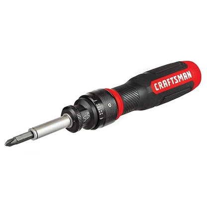 CRAFTSMAN - Destornillador de carraca, SpeedDrive, puntas de doble punta de 2 pulgadas, mango con capacidad para hasta 6 puntas (CMHT68129)