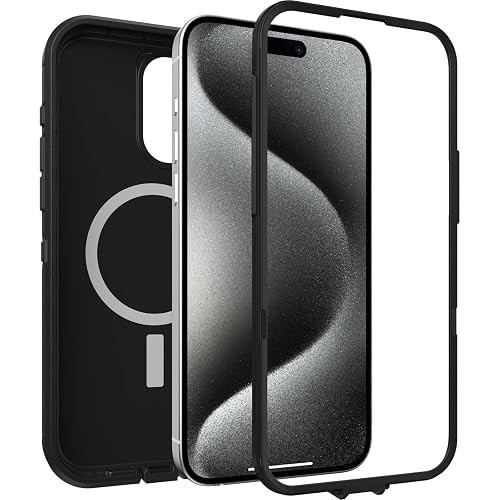 OtterBox - Funda para iPhone 15 Pro MAX (Solamente) Defender Series XT, Color Negro, sin visualización, Resistente, se Ajusta a MagSafe, Accesorio de cordón