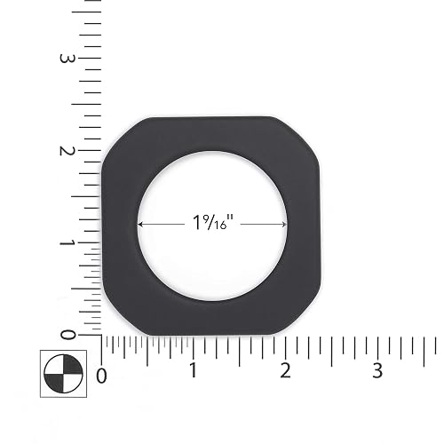 Dritz 1-9/16 Pulgadas Cuadrados, Ojales de Cortina Negros, 1-9/16, 8 Unidades