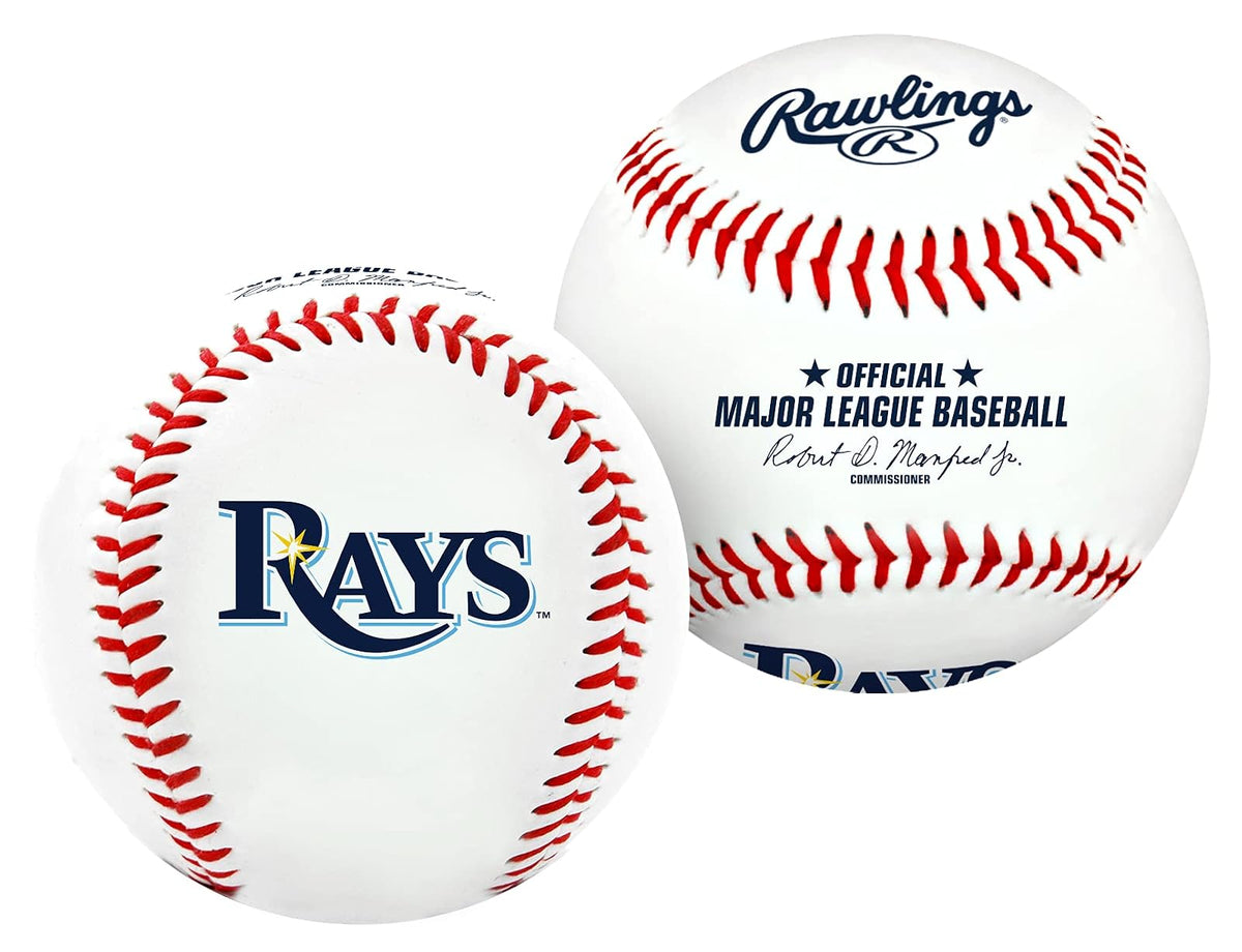 Rawlings Pelota de Béisbol con Logotipo de Equipo MLB - Tampa Bay Rays