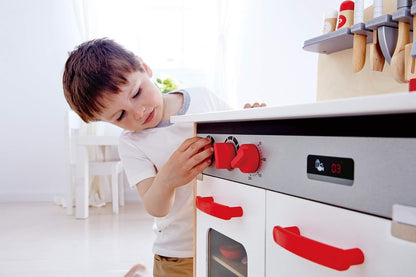 Hape White Gourmet Kitchen Toy, Red