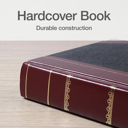 Boorum & Pease - Libro de abalorio de la serie 9 – Reglas de registro, cosido Smyth-Free 500 páginas – Tapa dura negra de 14-1/8 x 8-5/8 pulgadas, libro contable para registro financiero y