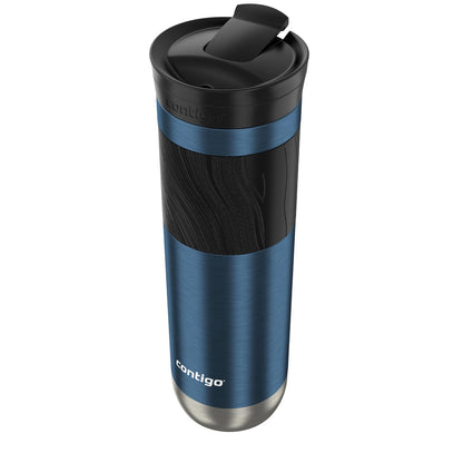Contigo Vaso Térmico Acero Inoxidable 710 ML Azul Gloss Antiderrames Byron 2.0 Caliente Hasta por 9 Horas Libre de BPA