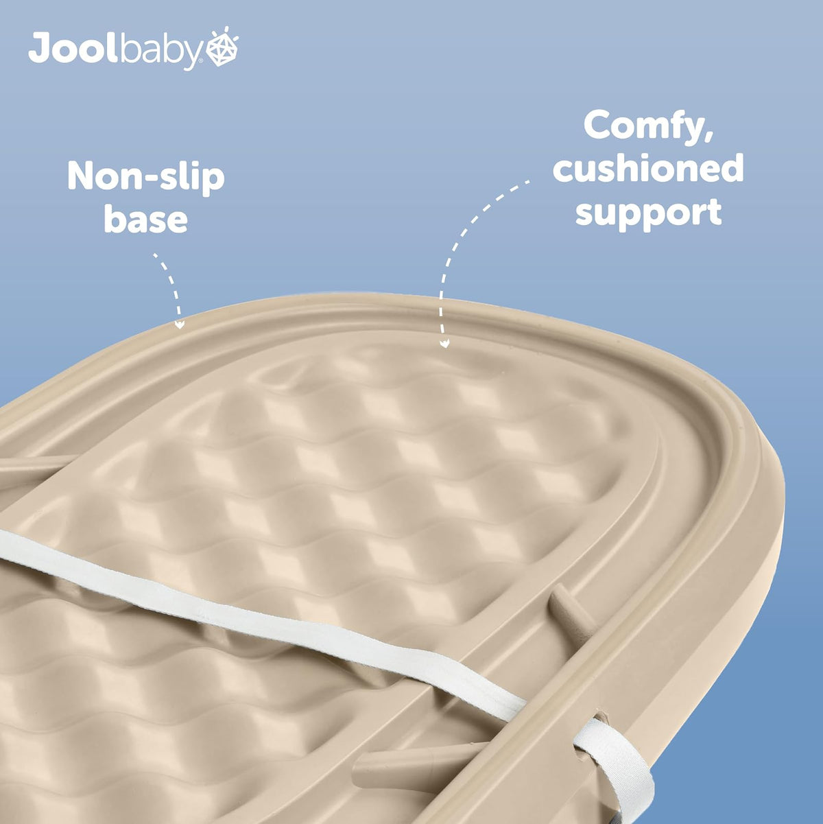 Jool Baby - Cambiador impermeable para bebé, fácil de limpiar, ligero y portátil, cojín de espuma grande para mayor comodidad (avena)