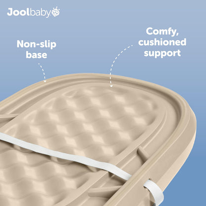 Jool Baby - Cambiador impermeable para bebé, fácil de limpiar, ligero y portátil, cojín de espuma grande para mayor comodidad (avena)