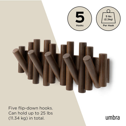 Umbra Picket Percha de Pared, Nogal