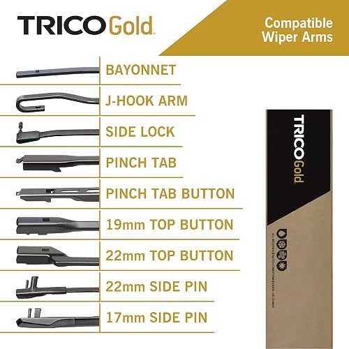 TRICO Gold Juego de 2 Limpiaparabrisas de Repuesto 18-2619, 66 cm + 48 cm, Super Premium